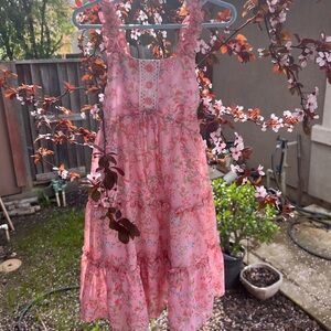 Floral Pink Kids Dress